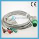 Nihon Kohden 11pin TEC-5200A ECG cable with 5 lead wires