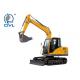 Diesel 0.34m³ Hydraulic Crawler Crane XCMG XE80 for Construction , Yellow