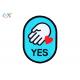 Yes Or No Iron On Embroidered Patches  Polyester Material For Clothing Decorate