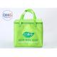 Promotional Insulated Cooler Bags , Insulated Food Bags Embroidered Green