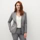 Textured Gray Formal Stylish Womens Suits Two Piece Pants Set Formal