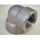 90 Degree LR Elbow Stainless Steel Pipe Fittings Forged Fittings Threaded Tube Connector