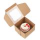 Custom Valentines Cake Takeout Food Pastry Macarone Bento Kraft Paper Box with Window