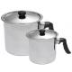 Silver Stainless Steel 304 Wax Melter Pot Big 2.5L Volume With Cover