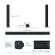 2-Inch Woofer 4 x 2.0 Channel Wireless Bluetooth Soundbar Speaker with ABS Metal Cover