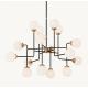 Nickel Finish Classic Brass Chandelier with E27 Bulb Compatibility and Elegant