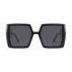 Huge Square Acetate Sunglasses Womens OEM Lightweight Scratch Resistant