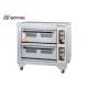 High Temperature Bakery Deck Oven Stainless Steel 2 Deck 4 Trays Bread Oven