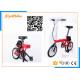 Popular 14 Inch Electric Folding Bike / Folding Electric Bicycles Aluminum Alloy Frame Material