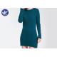 Acrylic Cotton Womens Knitted Dresses , Long Sleeve Knitted Jumper Dress Mini Casual Style