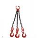 Versatile and Double Legs Lifting Chain Sling with Hooks 48kN Test Load Black Finish