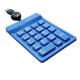 18 keys waterproof blue medical keypad with sealed silicone, with calculator