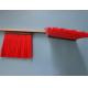 Metal Support Plastic Strip 3x4mm Red PP Fiber Forklift Brush Attachment