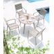 Outdoor Patio Dining Table With Stackable Chairs For Terrace