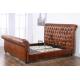 classical old style antique luxury leather bed furniture