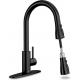 Swivel Spout Kitchen Faucet Tap With Pull Down Sprayer Brushed Nickel