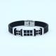 Factory Direct Stainless Steel High Quality Silicone Bracelet Bangle LBI96