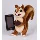Funny Soft Stuffed Fox Plush Toy With Iphone , Polyester Material