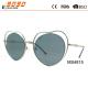 Hot selling metal sunglasses with heart shape, UV 400 protection lens,suitable for women