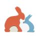 Bunny Rabbit Silicone Toddler Jigsaw Puzzle Eco Friendly For Baby