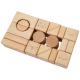 Solid Wood Stacking Block Toy Shape Cognition DIY For Kids Children