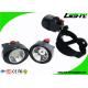 2.8 Ah Cordless LED Headlamp Rechargeable , Long Working Time Miners Cap Lamp