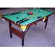 Solid Wood Billiards Game Table Folding 6FT Kids Snooker Table With Leather Pocket
