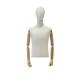 Male Half Body Thickened Wrap Body Mannequin with Natural Body Curves in Fashion