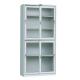 Glass Sliding Door Steel Stationery Cupboard Knock Down Structure 2-Tier Configuration