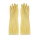 Anti Leakage Flock Lined Gloves Natural Latex 380mm Extra Long Dish Gloves