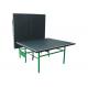 Removable Indoor Table Tennis Table Blue Color With Steel Leg Plastic Wheel