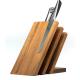 Customized Logo Sustainable Wood Kitchen Magnetic Knife Block Holder for Sustainable