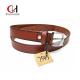 Men's Cowhide Genuine Leather Belt Width 34mm Brown Black Color