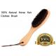 Soft Horse Hair Shoe Brush With Handle For Dust Pet Hair Static