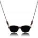 retro fashion jewelry necklace bronze metallic paint exaggerated glasses sweater chain