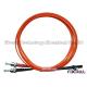 Dual Core MTRJ To ST Fiber Optic Jumper Cables With Multimode Orange Optical Cable