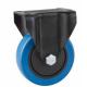 medium duty 5 rigid blue elastic rubber caster, 5 fixed high elastic rubber castor