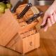 Safety Custom Size Kitchen Knife Wooden Block Set Multifunction Storage