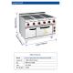 29KW Electric Cooking Equipment Stainless Steel 176kg WeightElectric 6 Hot Plate Cooker With Oven( Square)