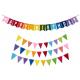 Assembled Rainbow 3mm Felt Holiday Decorations Happy Birthday Banner