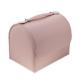 Serafil Thread Pink Portable Leather Jewelry Box With Handle