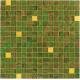 Green tile with real gold 20mm glass mosaic mix patter decoration
