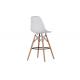 Non Toxic 0.14CBM Modern Plastic Chairs with Wooden Legs