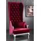 High Back King And Queen Throne Chairs Velvet Solid Wood 880x900x1890mm