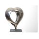 Heart Shape Polished Stainless Steel Sculpture For Interior Decoration ST078