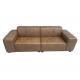 1-2-3 Seat Vintage Brown Leather Flange Welt Sofa Living Room Couch