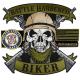 Heat Cutting Skull Custom Motorcycle Vest Patches Camouflage Material