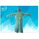 Medical Lab Breathable Disposable Scrub Suits Non woven With Shirt Collar Knitted Cuff