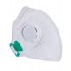 White Anti Dust Asbestos Removal Foldable Face Mask Respirator With Valve CE