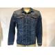 Indigo Trucker Cotton Mens Denim Jacket And Jeans , Slim Fit Denim Jacket Fashion